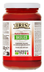 Polpa di pomodoro con basilico bio IRIS 340g