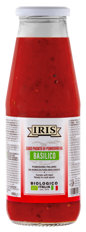 Polpa di pomodoro con basilico bio IRIS 690g